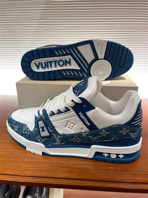 green lv trainers|blue louis vuitton trainers.